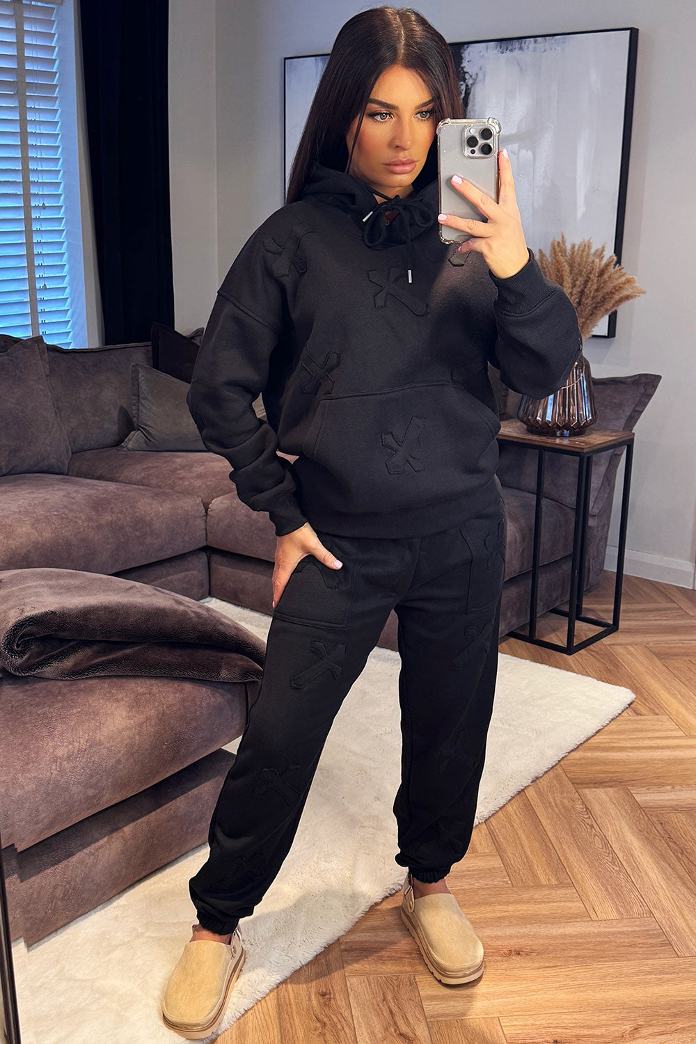 Hoodie and Joggers Tracksuit Cross Patch Loungew | Xtralitty