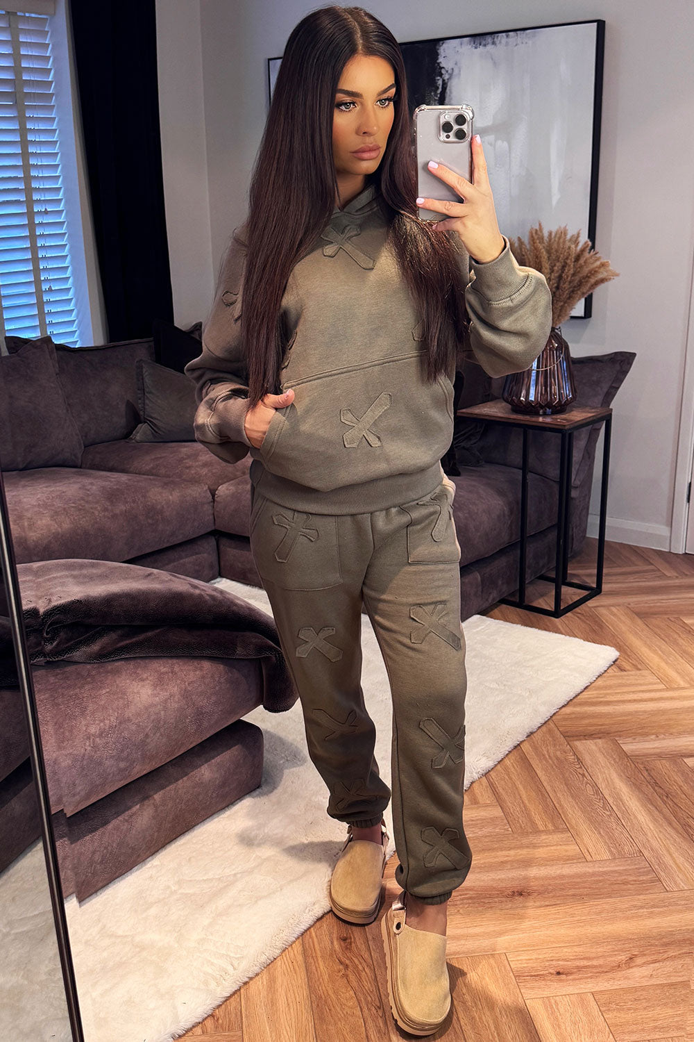 Hoodie and Joggers Tracksuit Cross Patch Loungew | Xtralitty