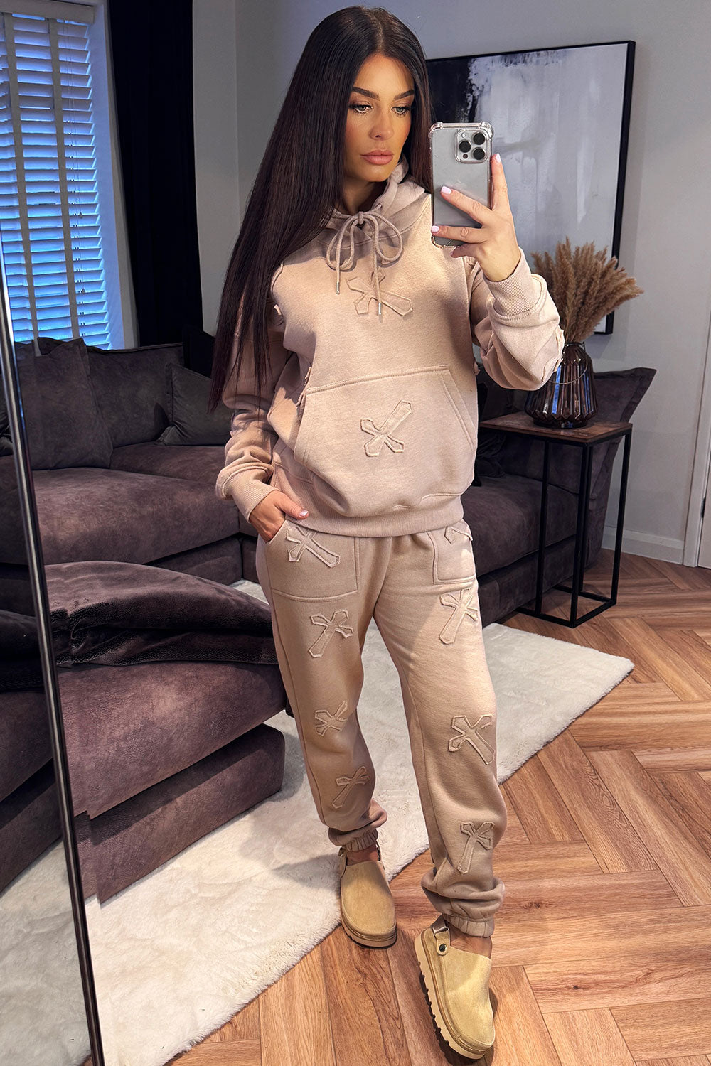 Hoodie and Joggers Tracksuit Cross Patch Loungew | Xtralitty