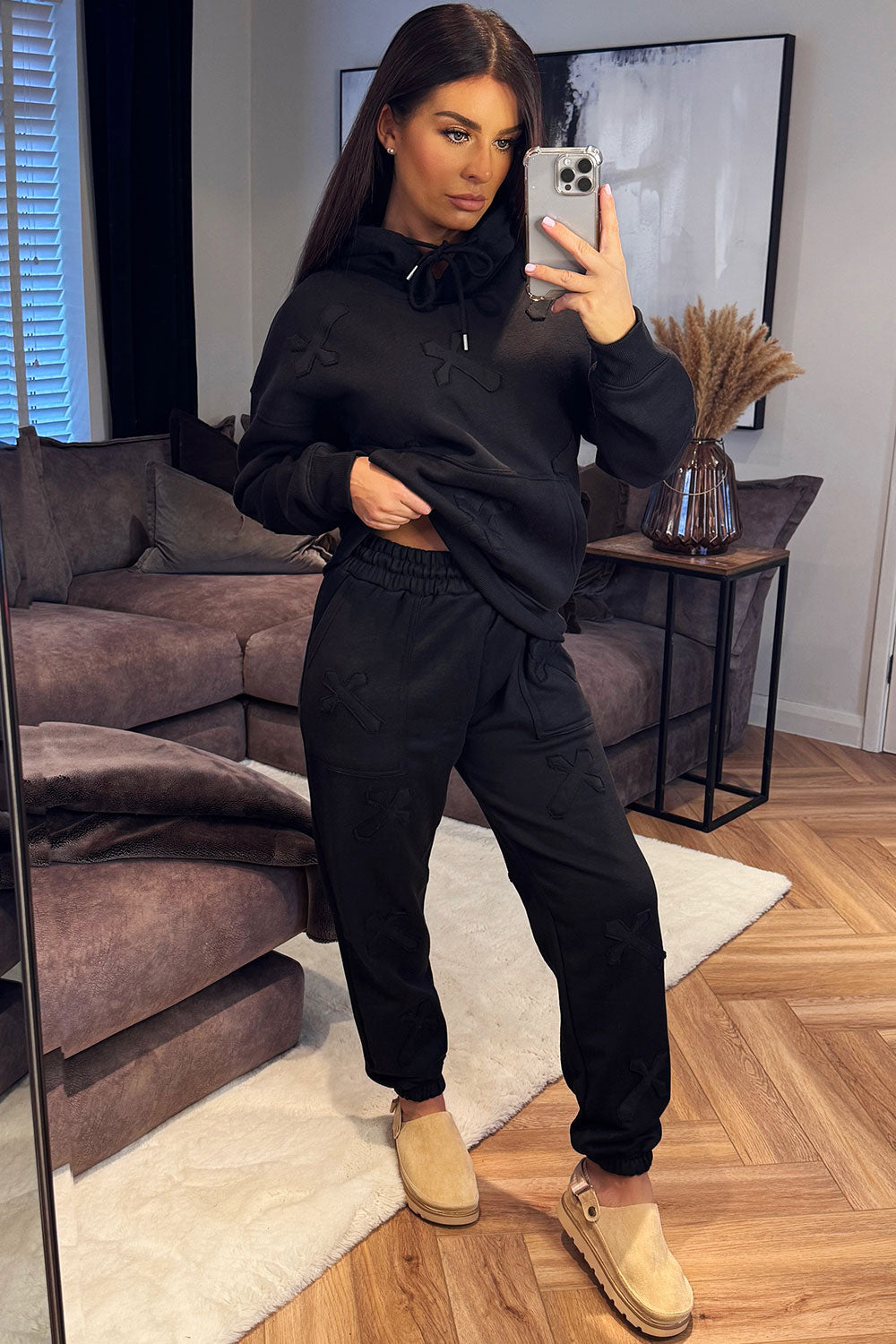 Hoodie and Joggers Tracksuit Cross Patch Loungew | Xtralitty