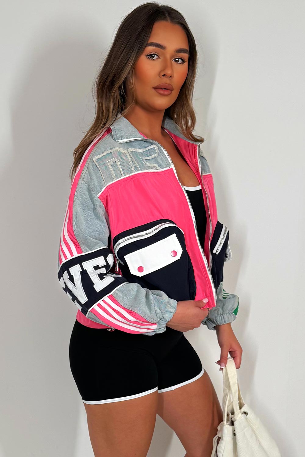 Denim Jacket with Contrast Cargo Pockets | Xtralitty