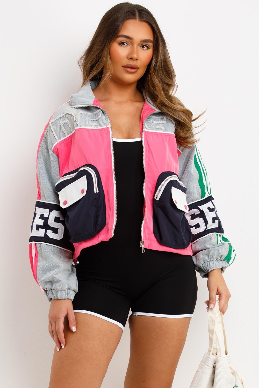 Denim Jacket with Contrast Cargo Pockets | Xtralitty