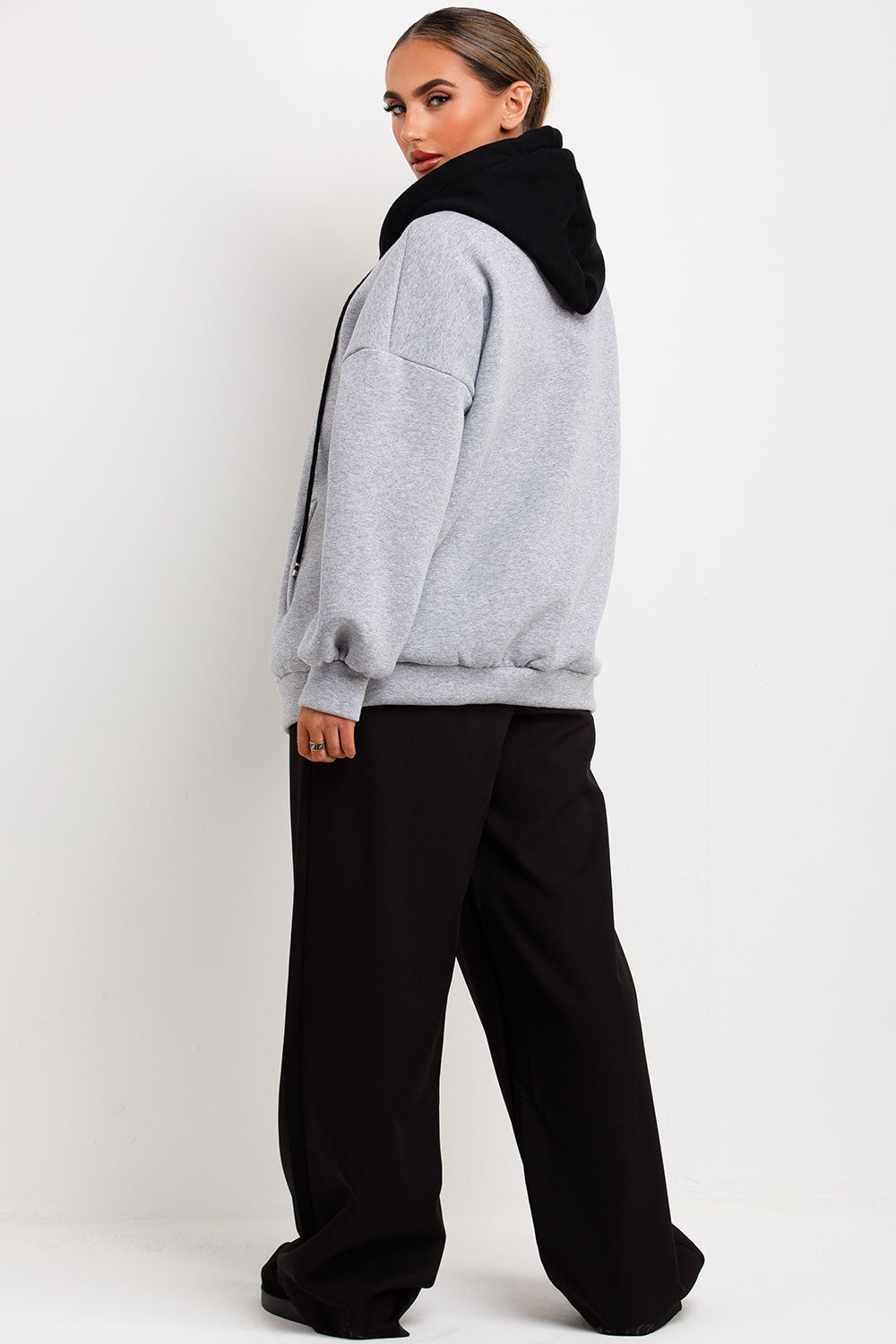 Zip Up Hoodie Cardigan Black | Xtralitty