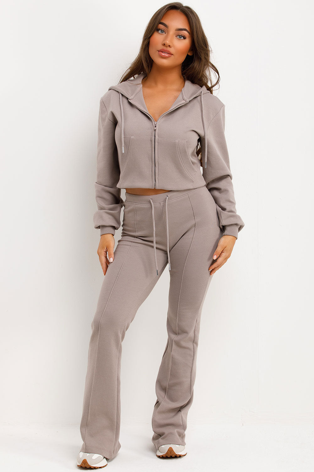 Crop Sweatshirt Hoodie and Bell Bottom Trousers | Xtralitty