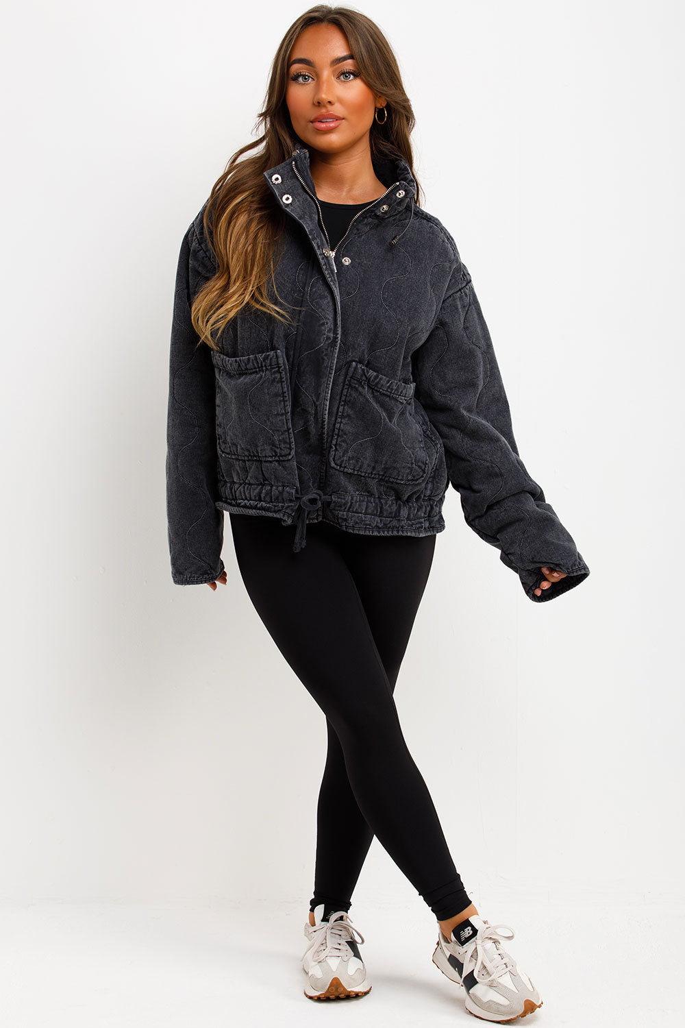 Quilted Jacket with Adjustable Drawstring Hem Ch | Xtralitty