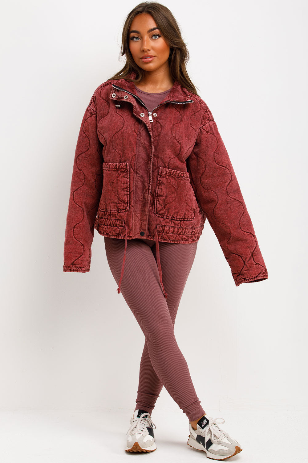 Quilted Jacket with Adjustable Drawstring Hem Bu | Xtralitty