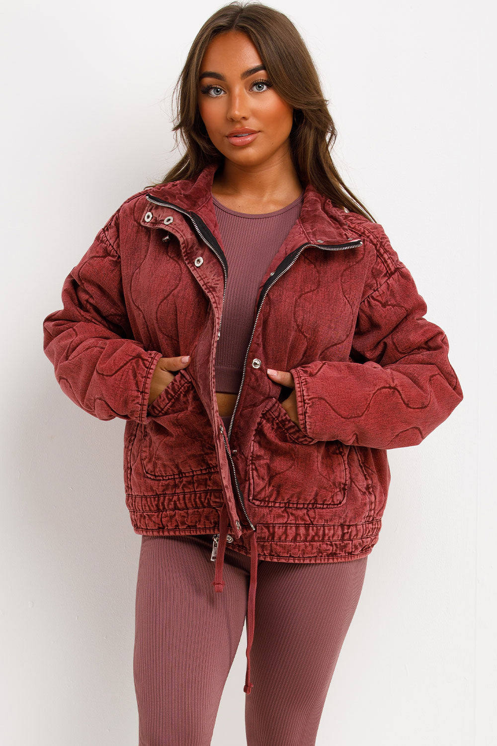Quilted Jacket with Adjustable Drawstring Hem Bu | Xtralitty