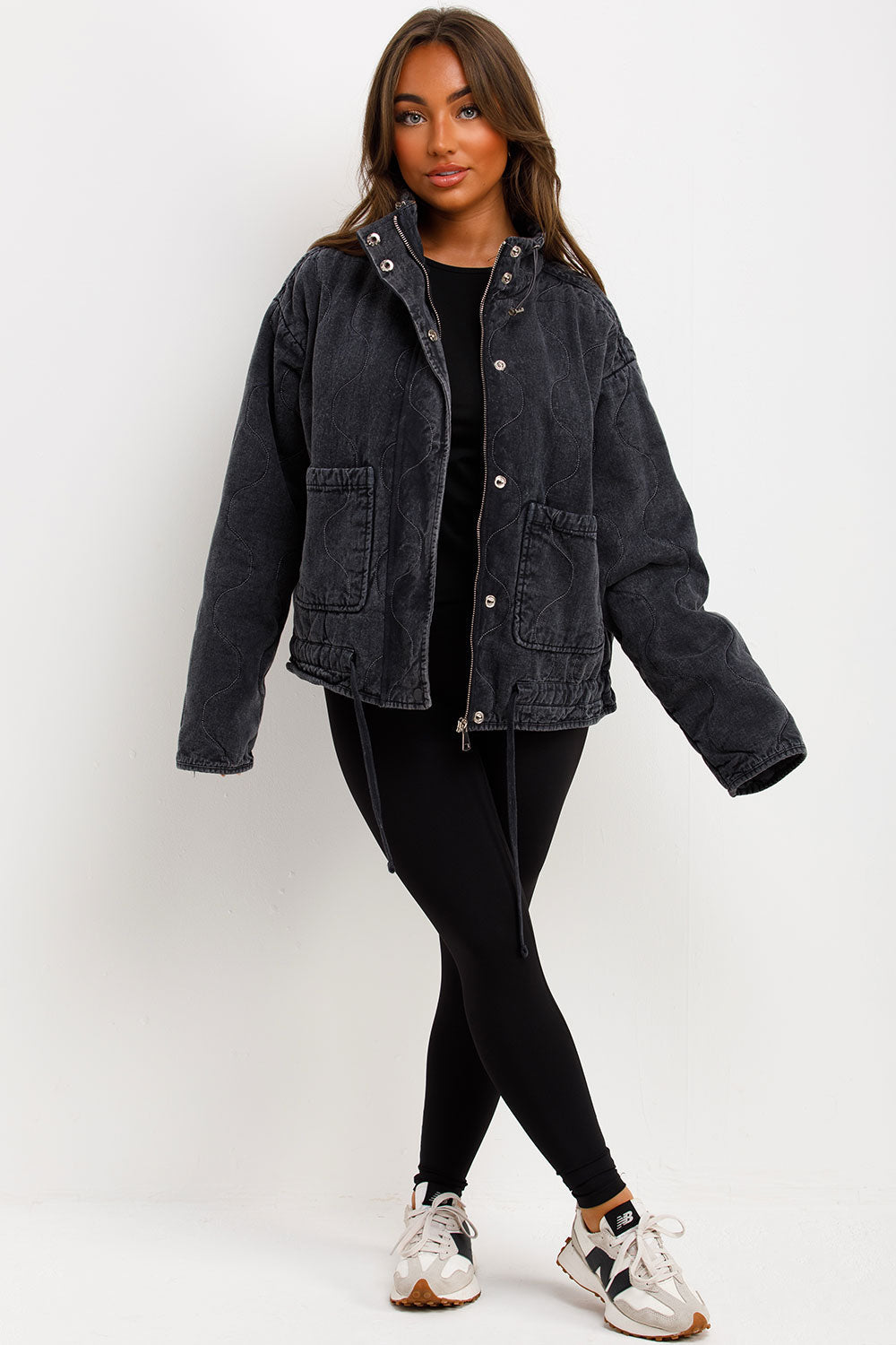Quilted Jacket with Adjustable Drawstring Hem Ch | Xtralitty