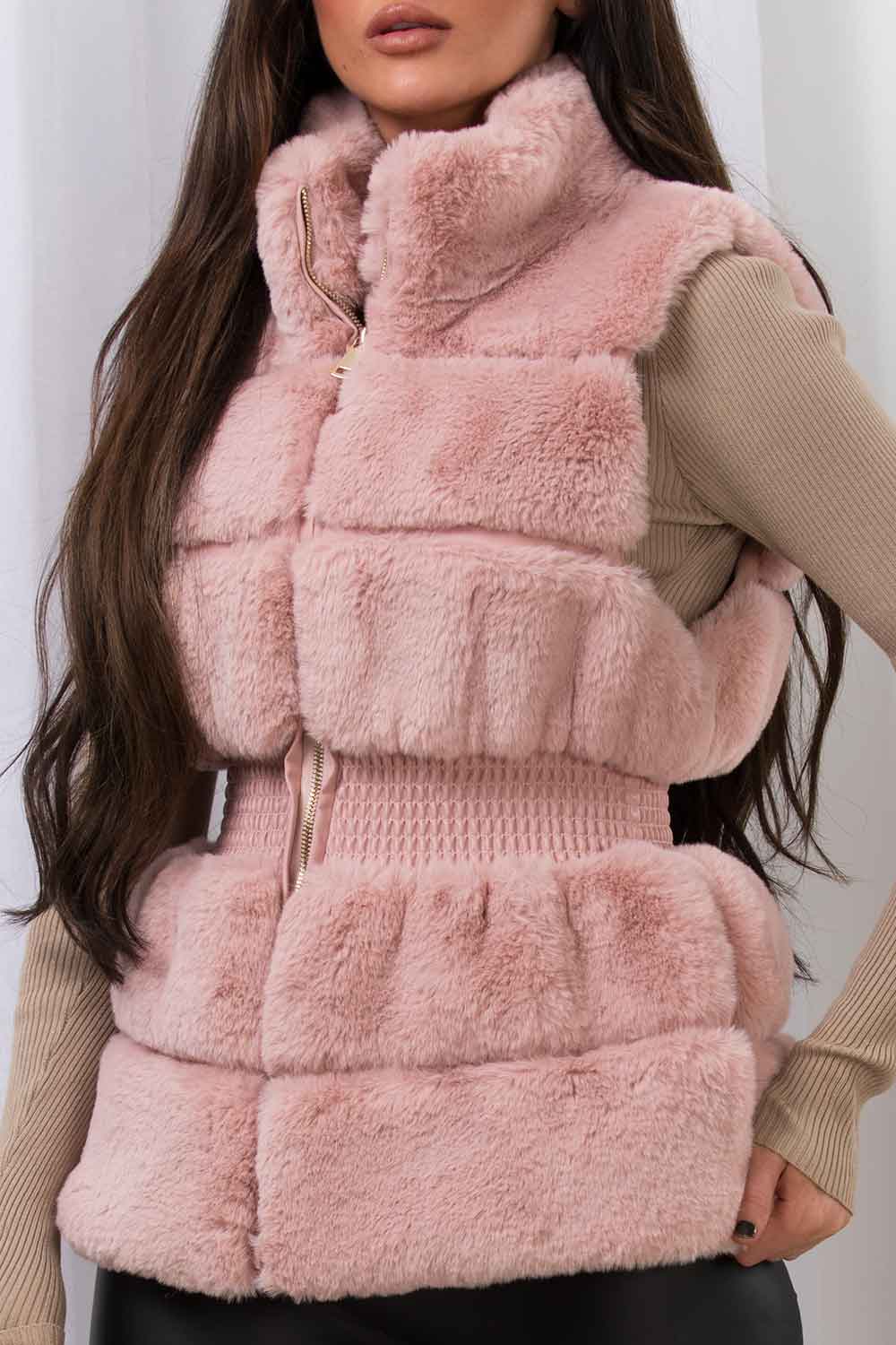 Faux Fur Gilet Pink | Xtralitty