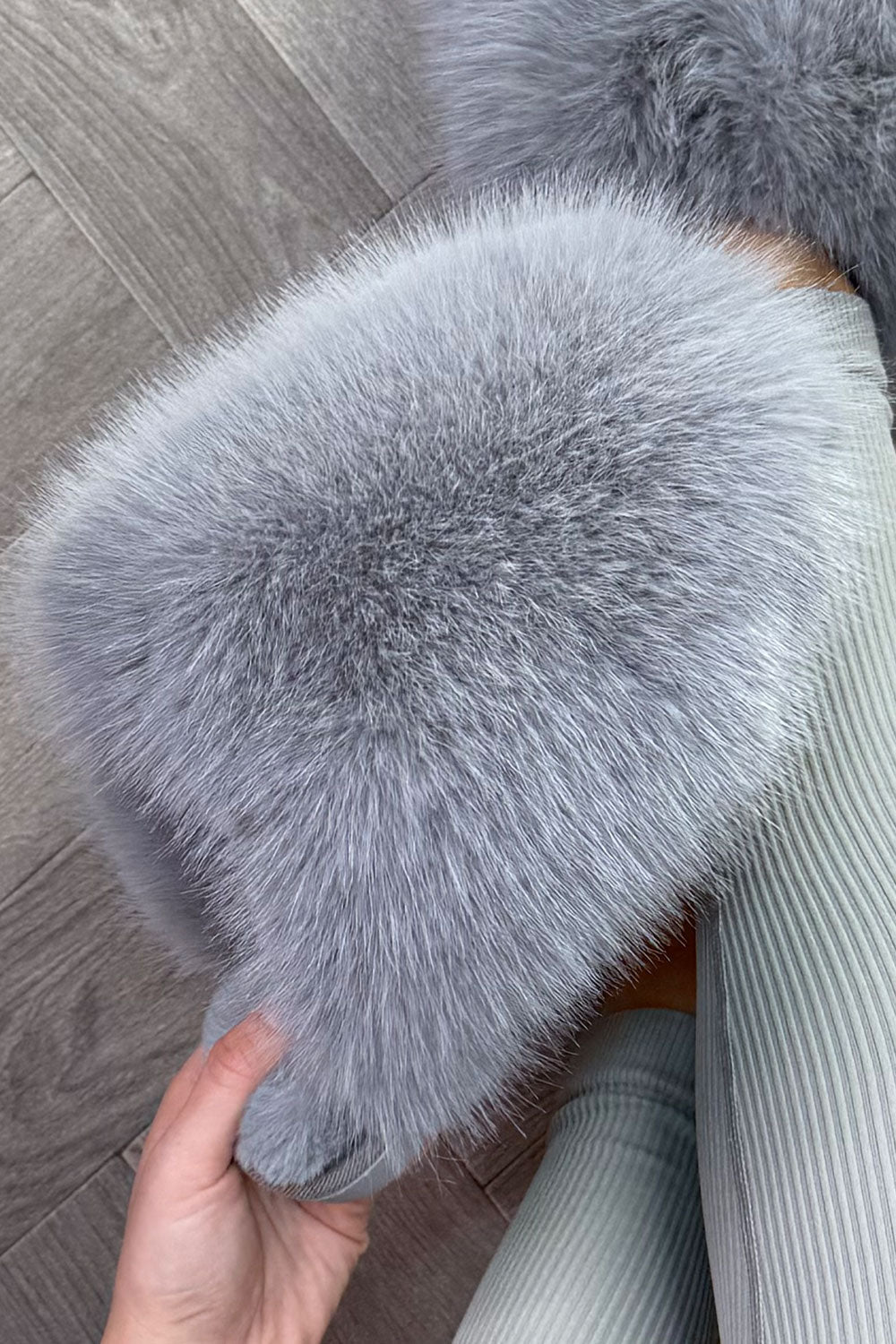 Faux Fur Fluffy Slippers Grey | Xtralitty