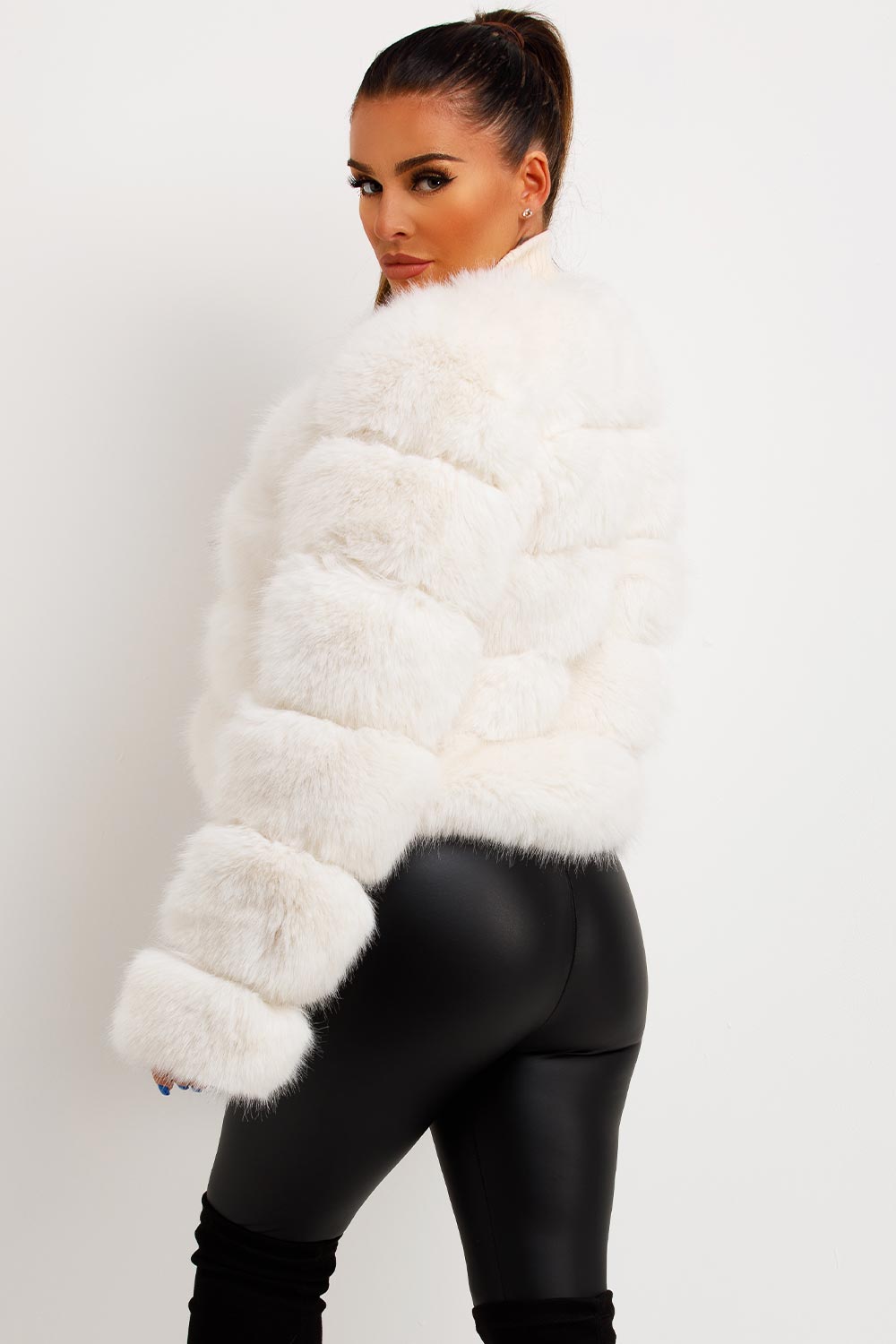 White Faux Fur Bubble Coat | Xtralitty