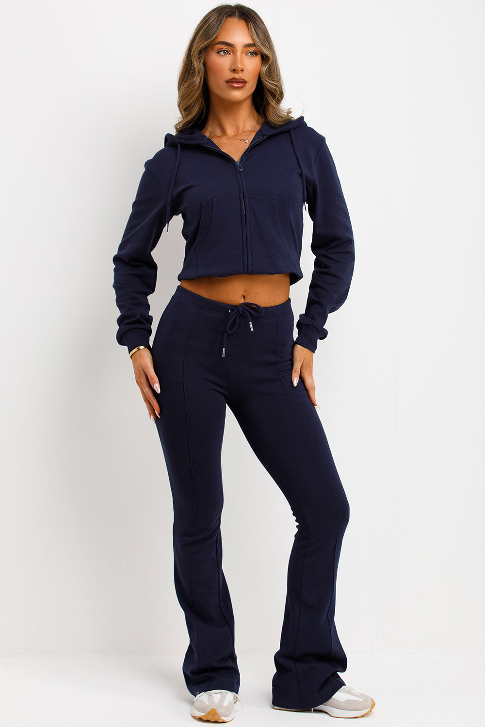 Crop Sweatshirt Hoodie and Bell Bottom Trousers | Xtralitty