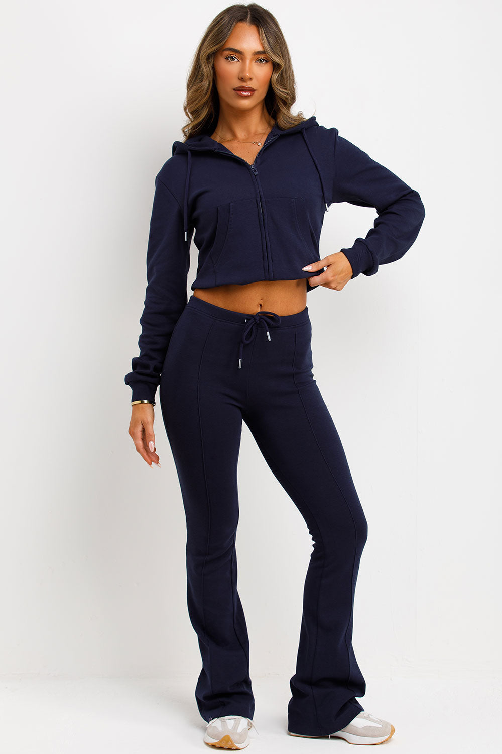 Crop Sweatshirt Hoodie and Bell Bottom Trousers | Xtralitty