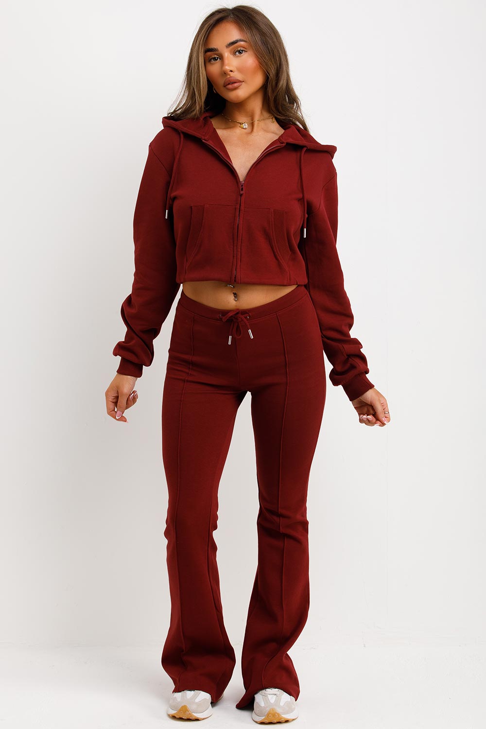 Crop Sweatshirt Hoodie and Bell Bottom Trousers | Xtralitty