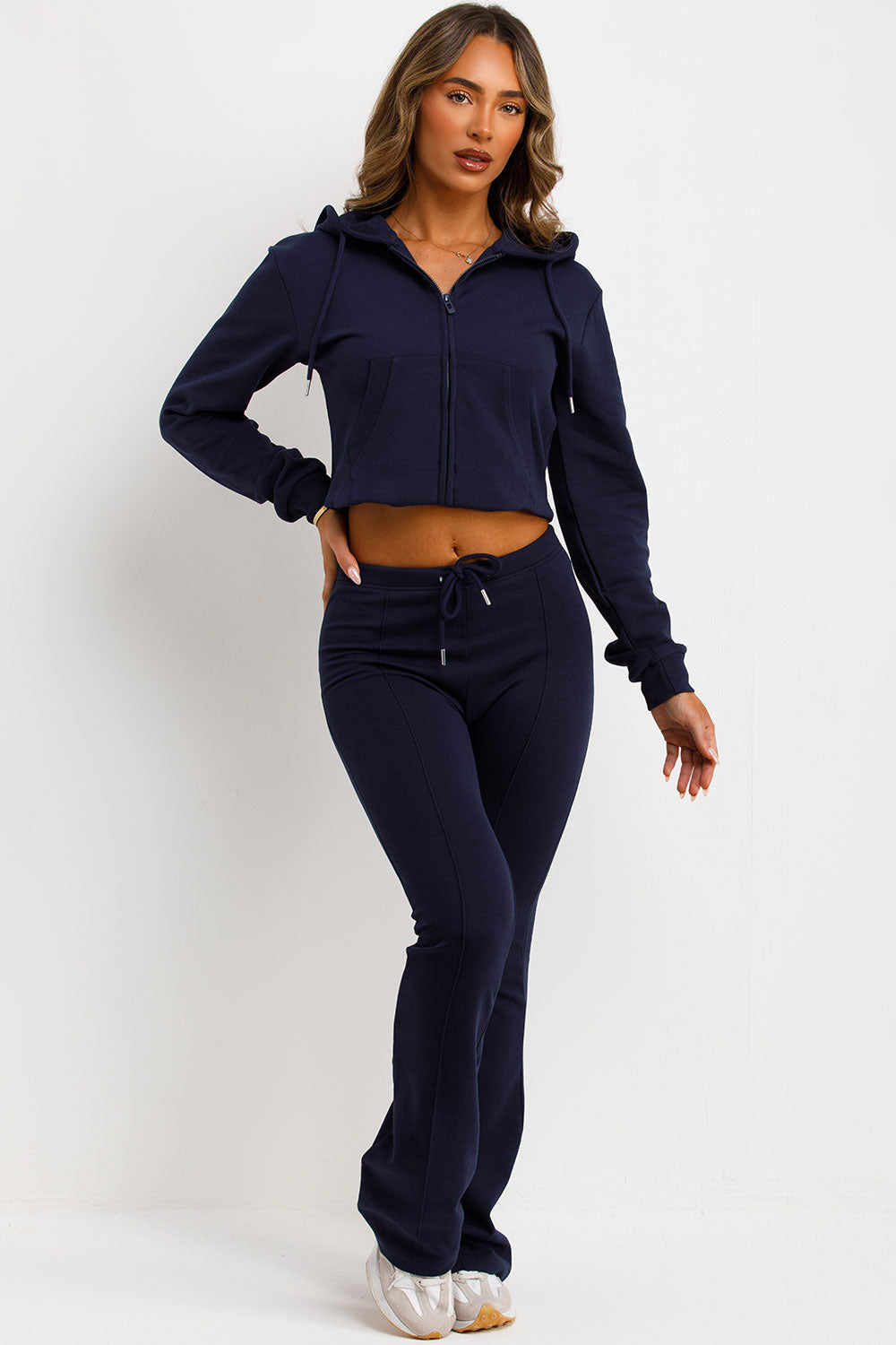 Crop Sweatshirt Hoodie and Bell Bottom Trousers | Xtralitty