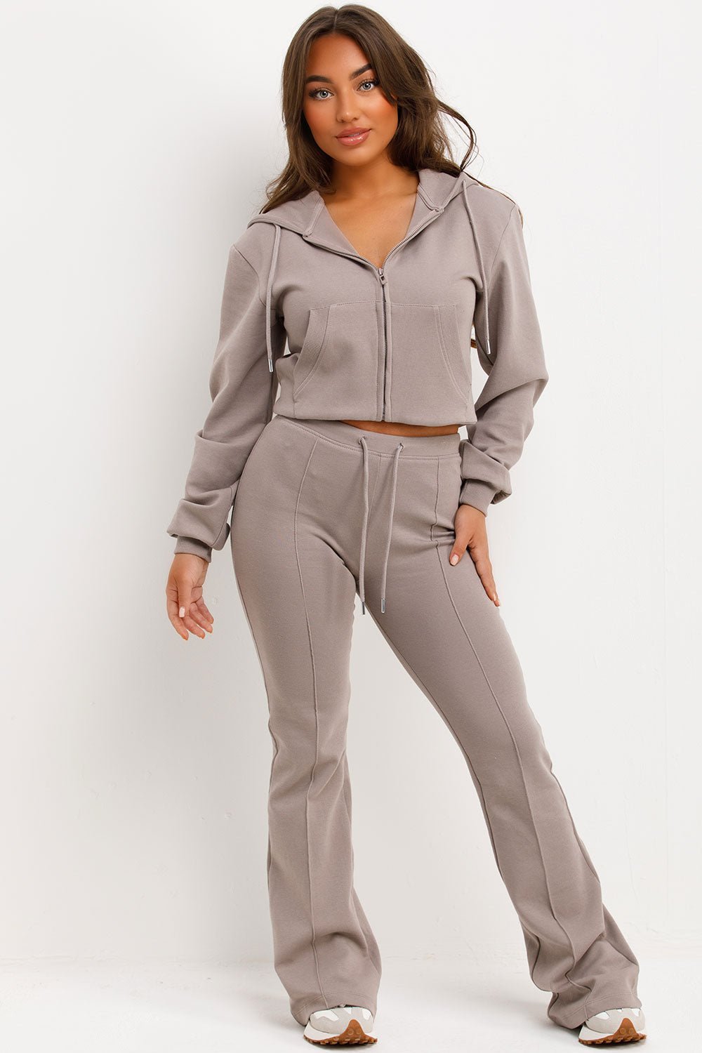 Crop Sweatshirt Hoodie and Bell Bottom Trousers | Xtralitty