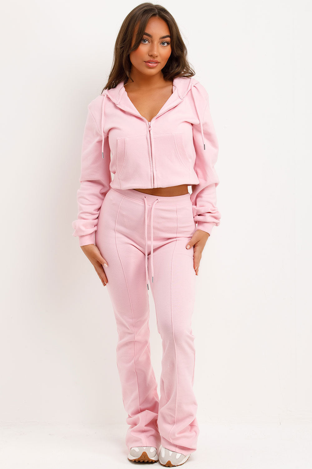 Crop Sweatshirt Hoodie and Bell Bottom Trousers | Xtralitty