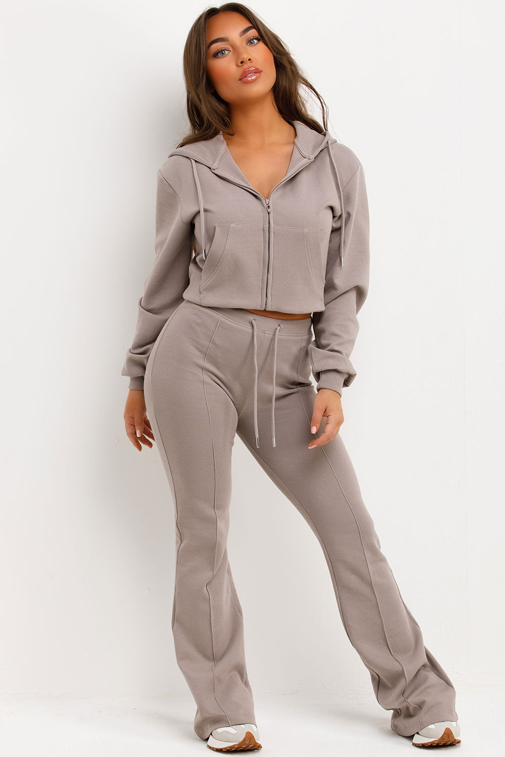 Crop Sweatshirt Hoodie and Bell Bottom Trousers | Xtralitty