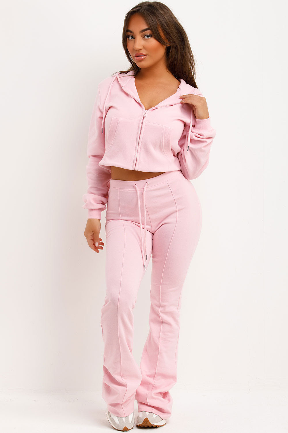 Crop Sweatshirt Hoodie and Bell Bottom Trousers | Xtralitty