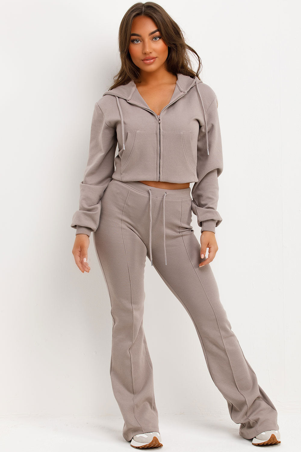 Crop Sweatshirt Hoodie and Bell Bottom Trousers | Xtralitty