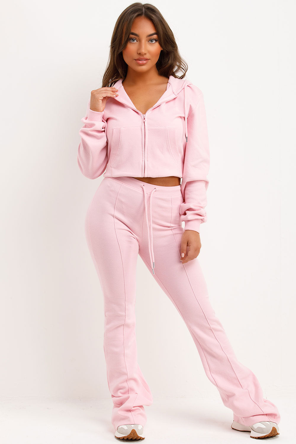Crop Sweatshirt Hoodie and Bell Bottom Trousers | Xtralitty