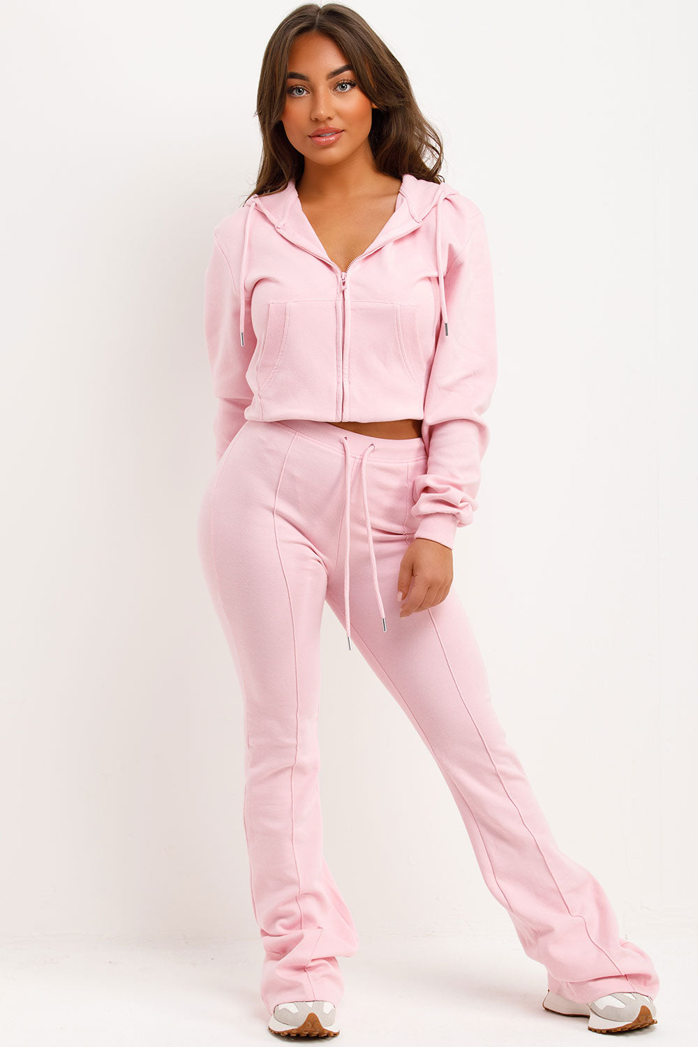 Crop Sweatshirt Hoodie and Bell Bottom Trousers | Xtralitty