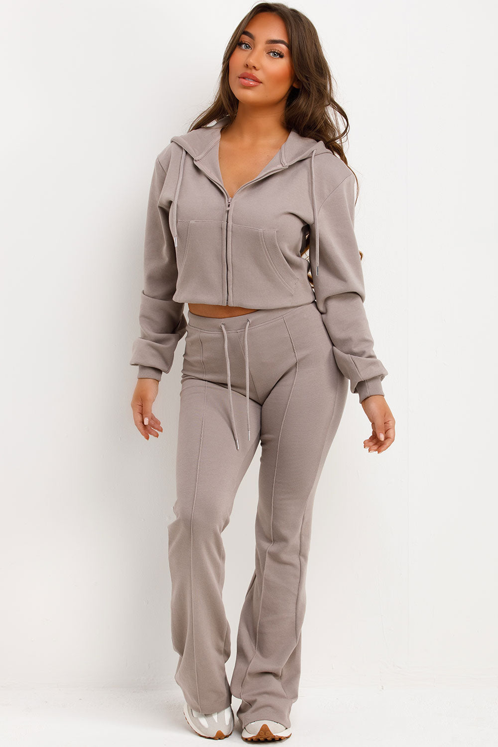 Crop Sweatshirt Hoodie and Bell Bottom Trousers | Xtralitty