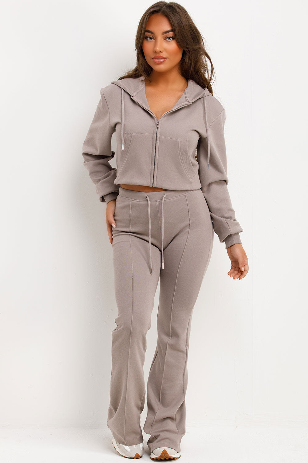 Crop Sweatshirt Hoodie and Bell Bottom Trousers | Xtralitty