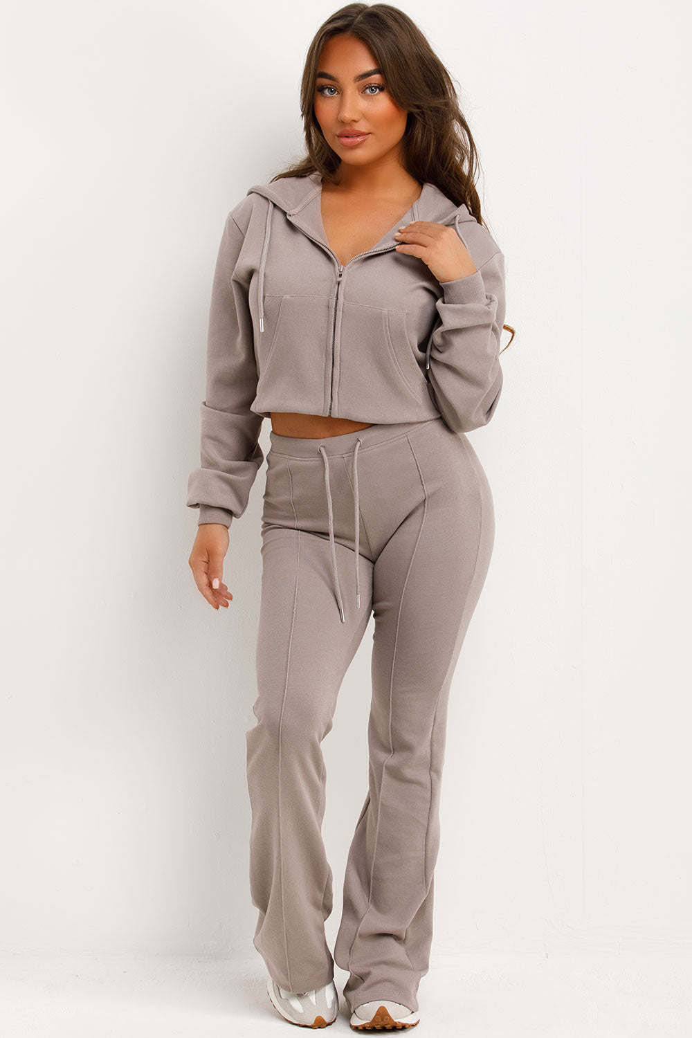 Crop Sweatshirt Hoodie and Bell Bottom Trousers | Xtralitty