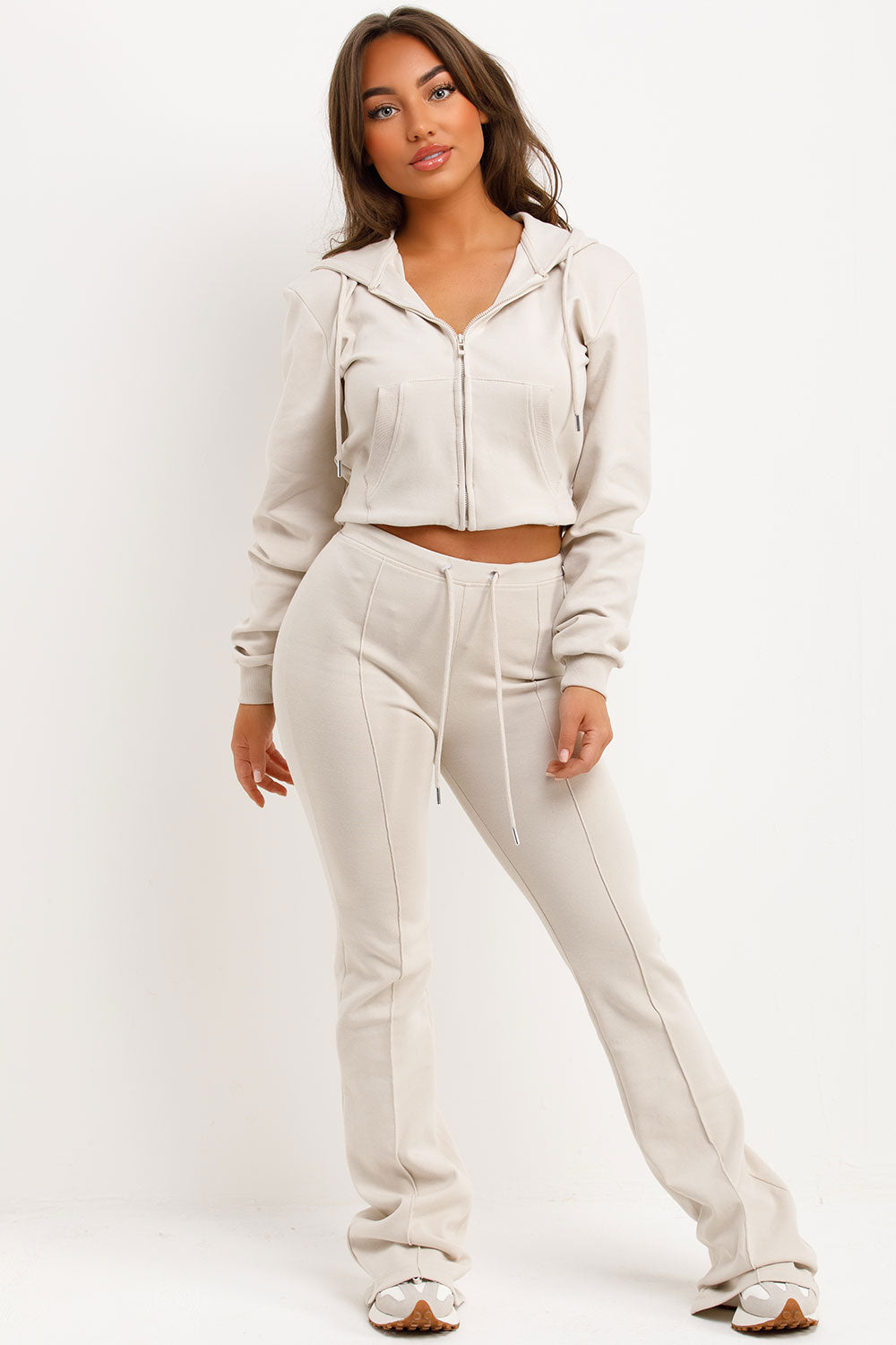 Crop Sweatshirt Hoodie and Bell Bottom Trousers | Xtralitty