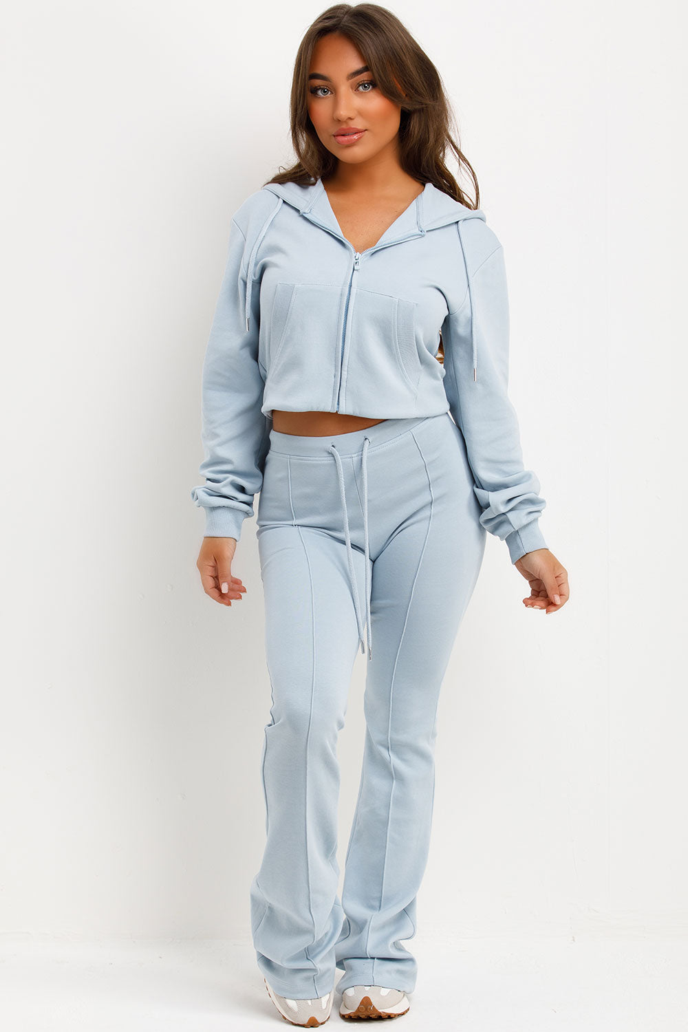 Crop Sweatshirt Hoodie and Bell Bottom Trousers | Xtralitty