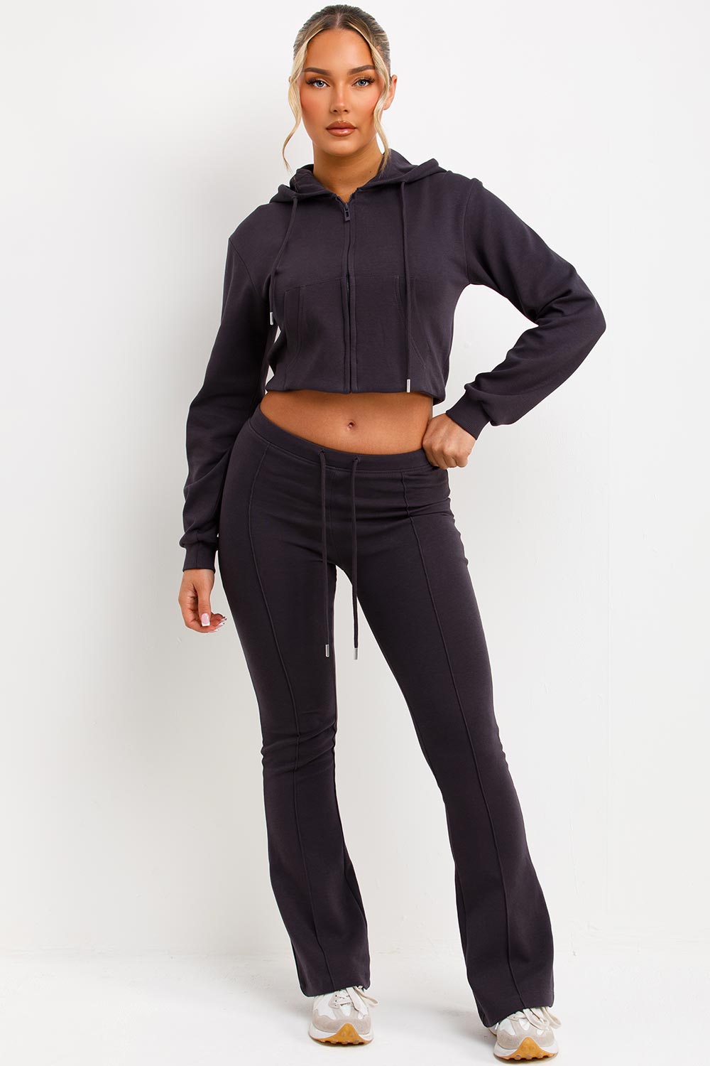 Crop Sweatshirt Hoodie and Bell Bottom Trousers | Xtralitty