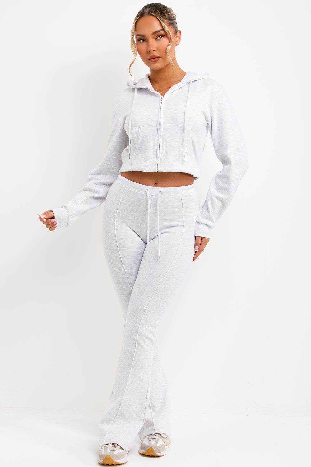 Crop Sweatshirt Hoodie and Bell Bottom Trousers | Xtralitty