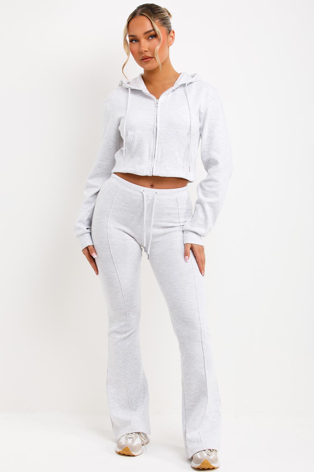 Crop Sweatshirt Hoodie and Bell Bottom Trousers | Xtralitty