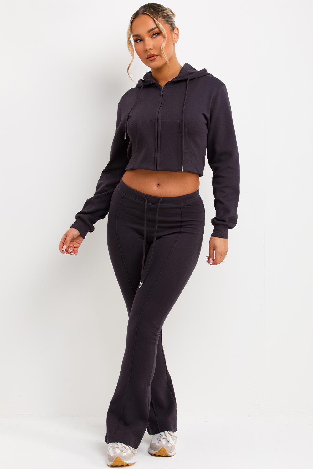 Crop Sweatshirt Hoodie and Bell Bottom Trousers | Xtralitty