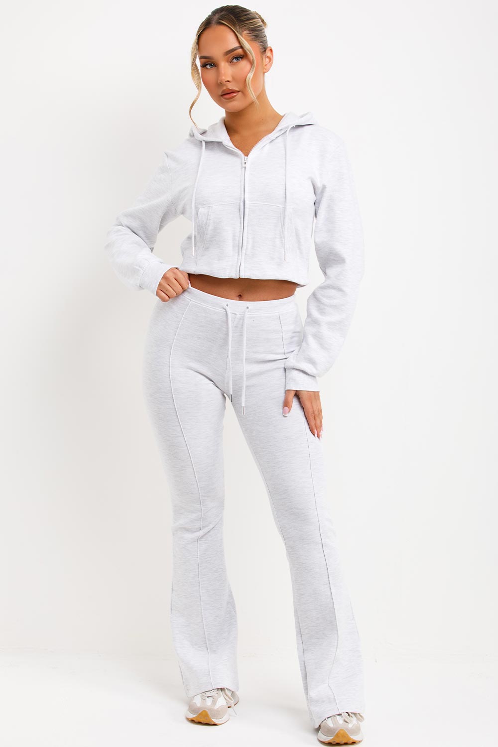 Crop Sweatshirt Hoodie and Bell Bottom Trousers | Xtralitty