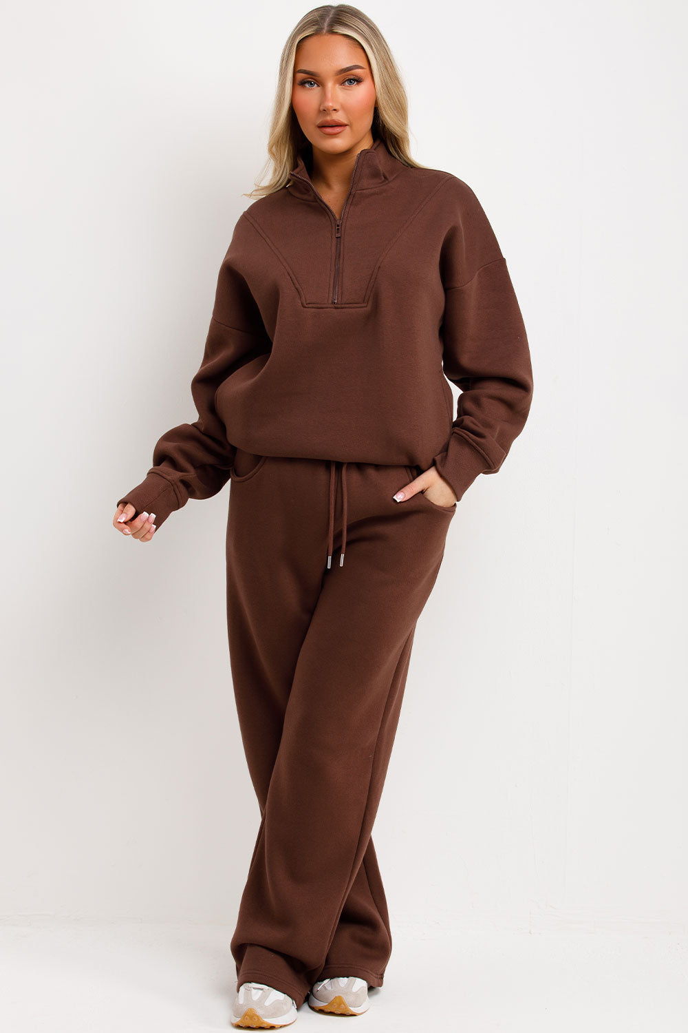Half Zip Sweatshirt and Joggers Loungewear Set B | Xtralitty