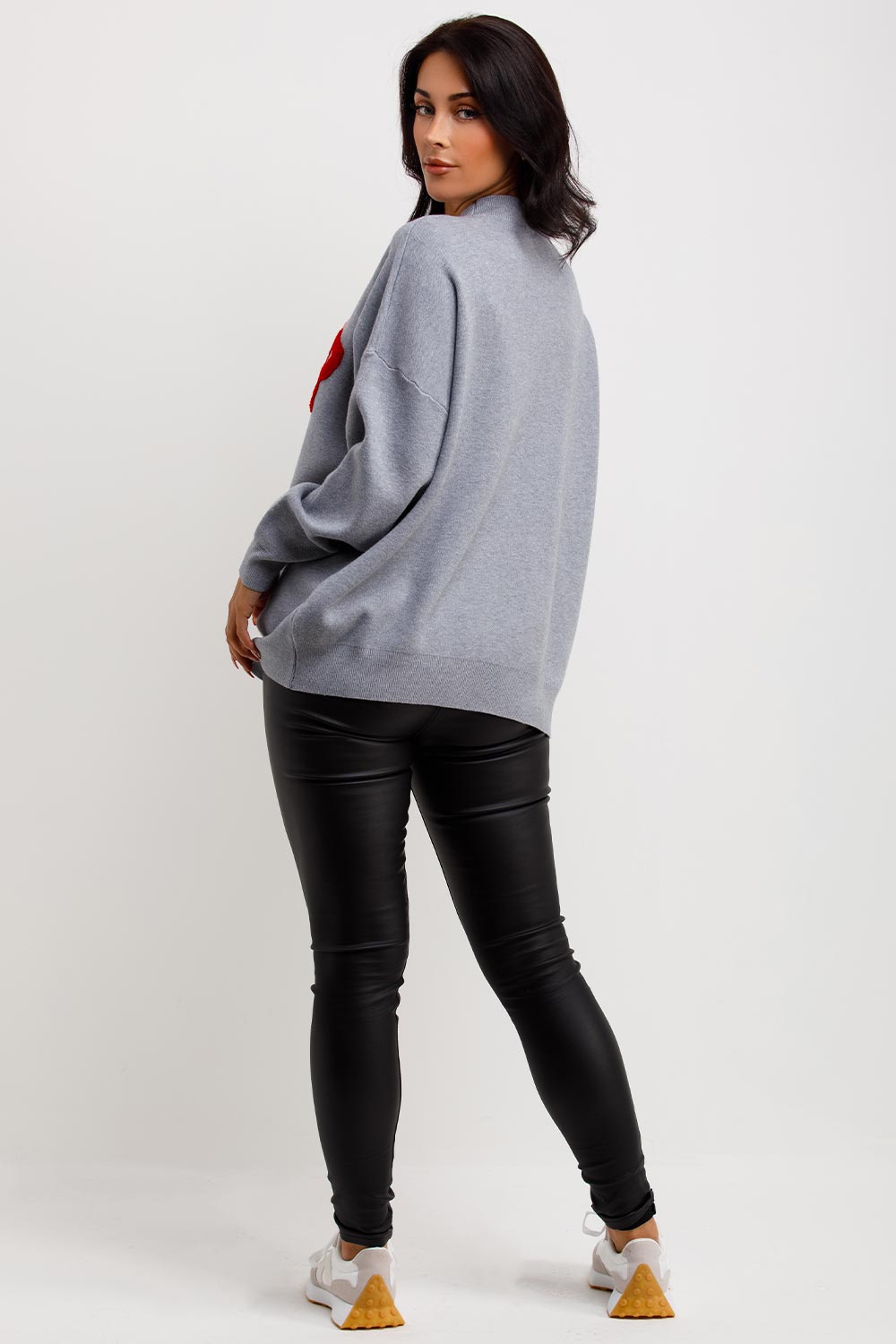 Knitted Jumper with Amour Towelling Grey | Xtralitty