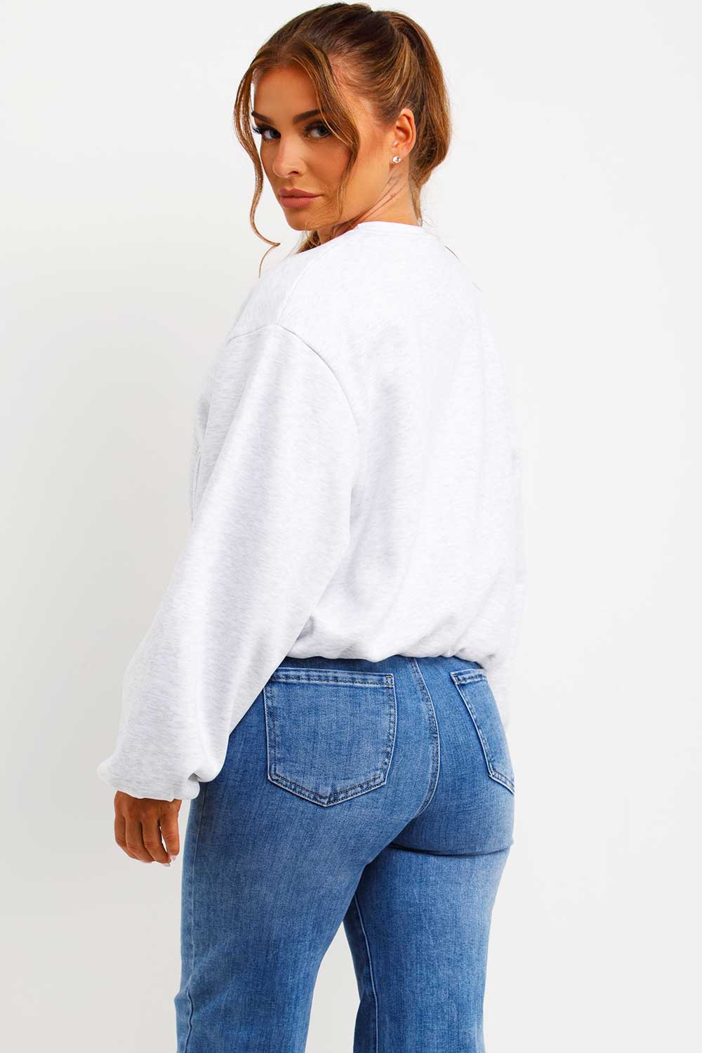 Soft Bomber Jacket with Zip Grey Marl | Xtralitty