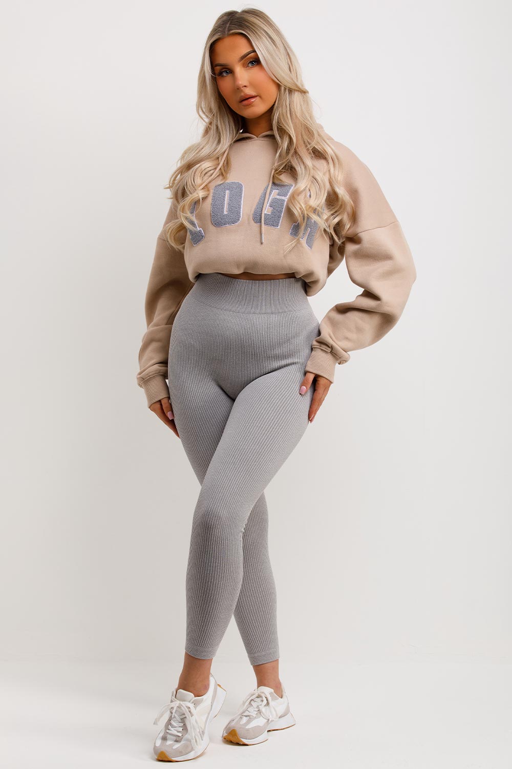 Ribbed Leggings High Waist Grey | Xtralitty