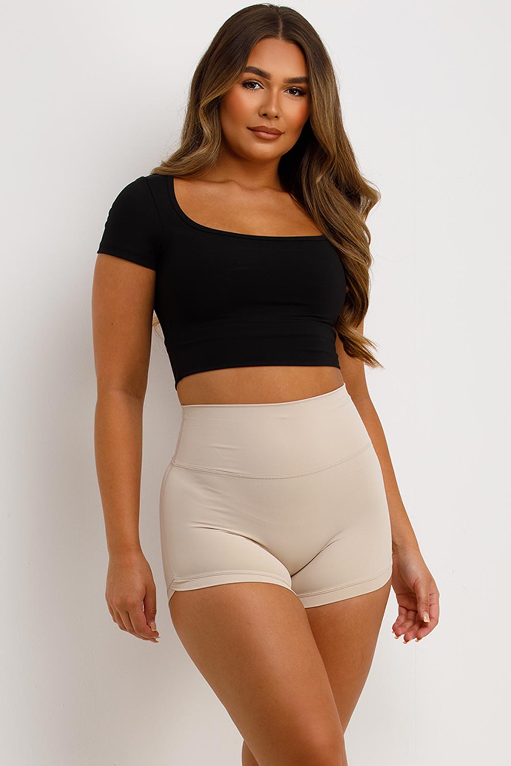 Gym Seamless Shorts Beige | Xtralitty