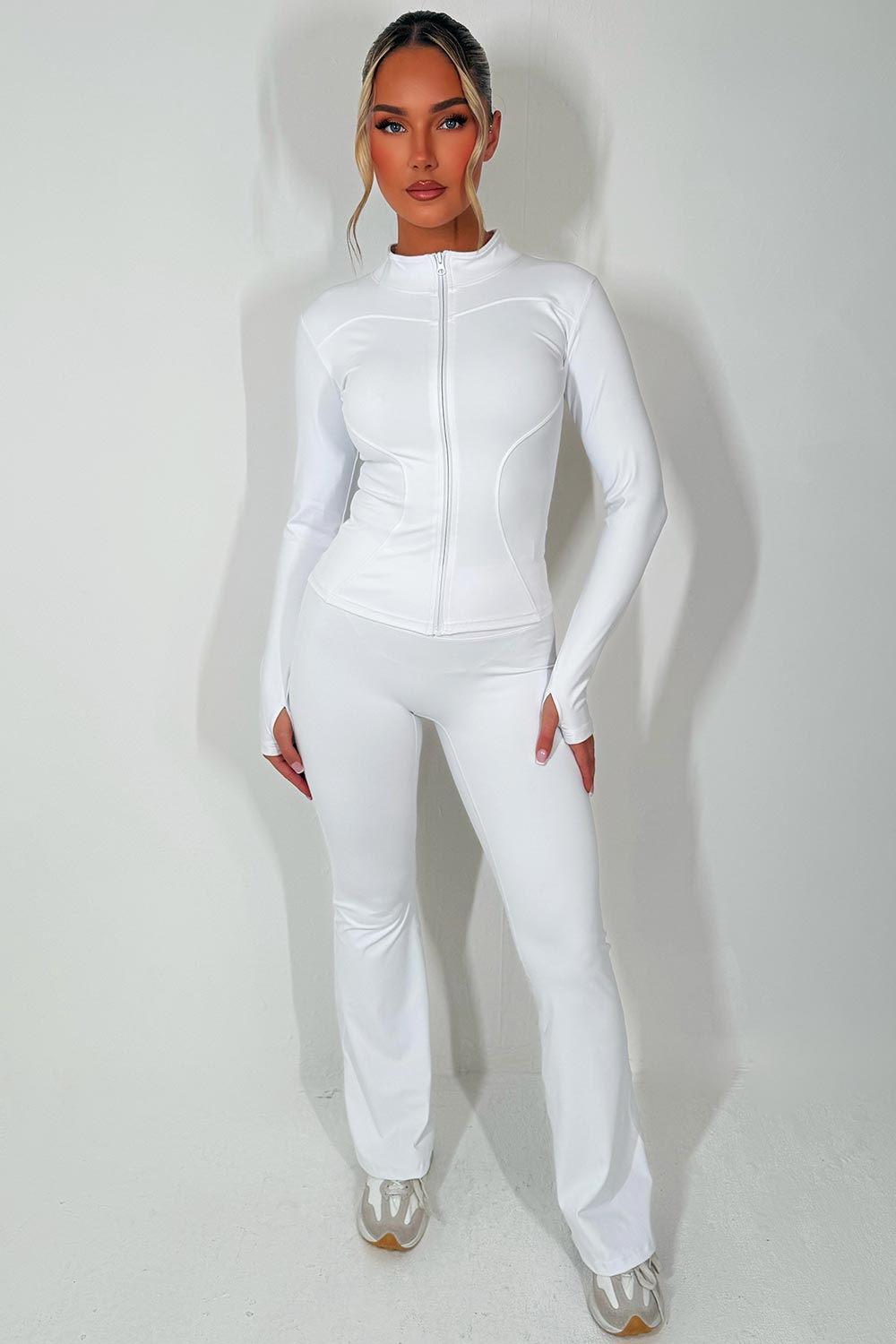 Flare Trouser and Zip Up Sports Jacket Co Ord Se | Xtralitty