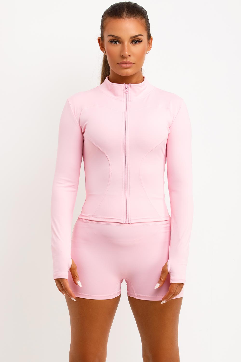 Zip Up Sports Jacket and Gym Shorts Co Ord Set P | Xtralitty