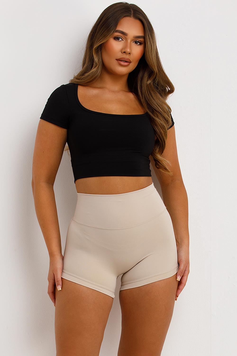 Gym Seamless Shorts Beige | Xtralitty
