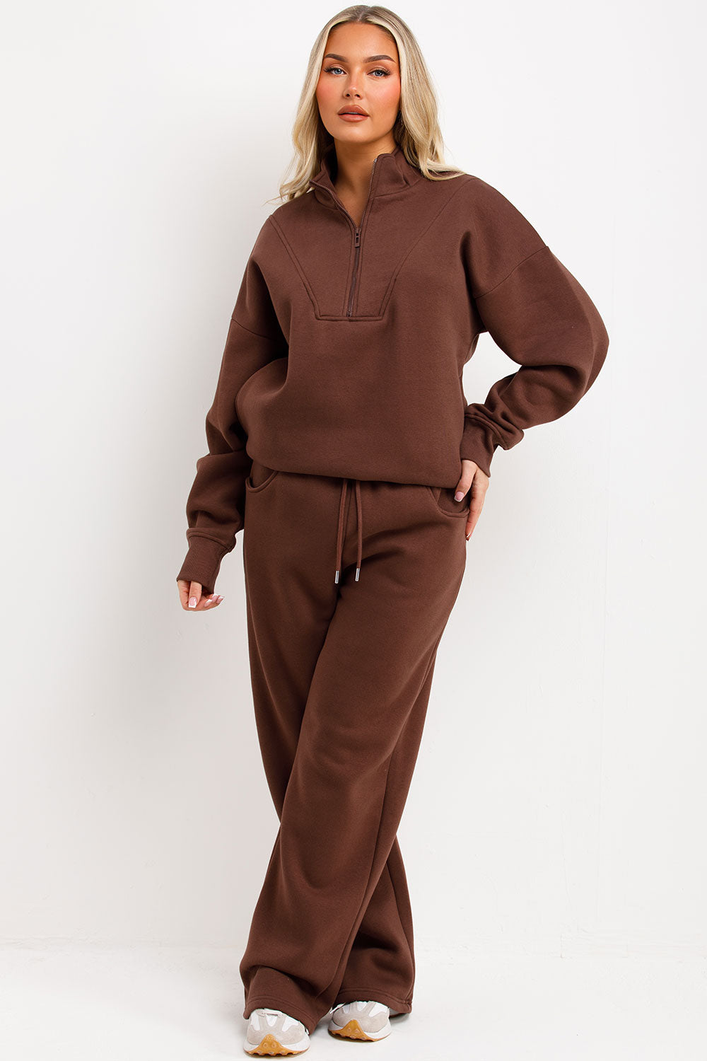 Half Zip Sweatshirt and Joggers Loungewear Set B | Xtralitty