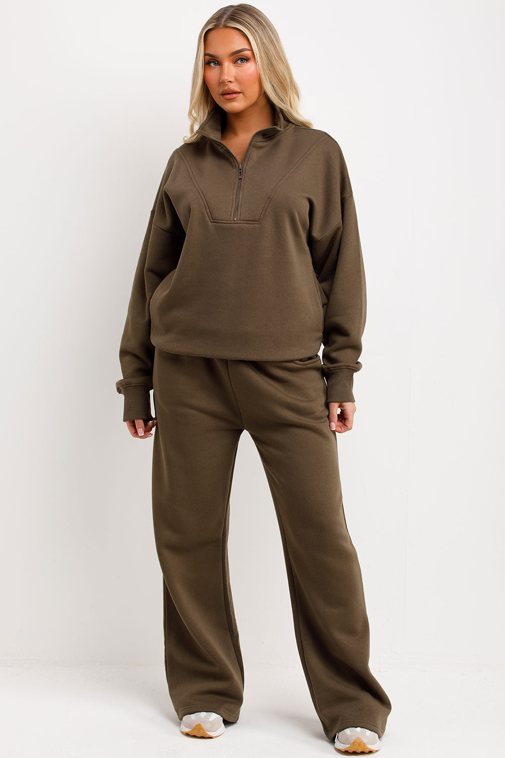 Half Zip Sweatshirt and Joggers Loungewear Set K | Xtralitty