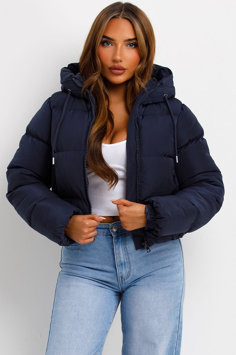Navy Hooded Puffer Jacket | Xtralitty