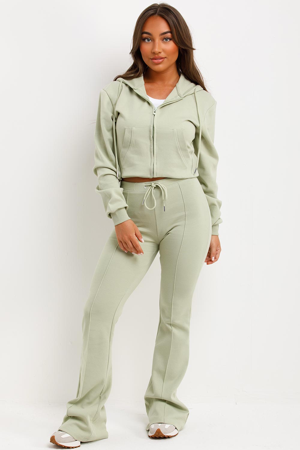 Crop Sweatshirt Hoodie and Bell Bottom Trousers | Xtralitty