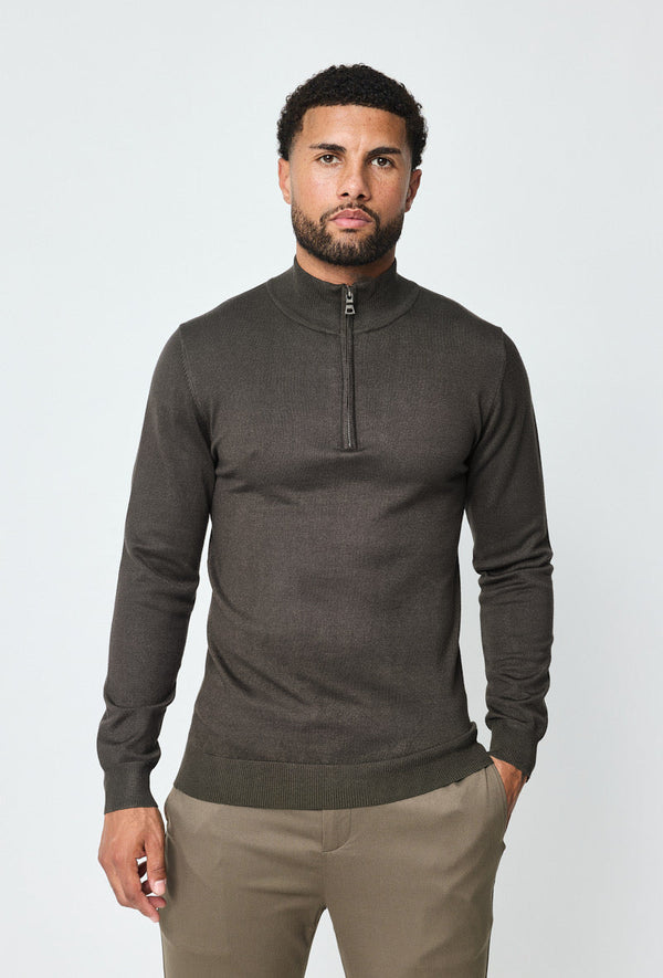 Faro Half Zip Sweater - Groen by Xtralitty — Apparel premium streetwear