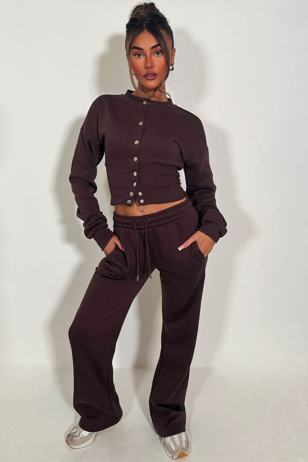 Button Up Corset Sweatshirt and Jogger Tracksuit | Xtralitty